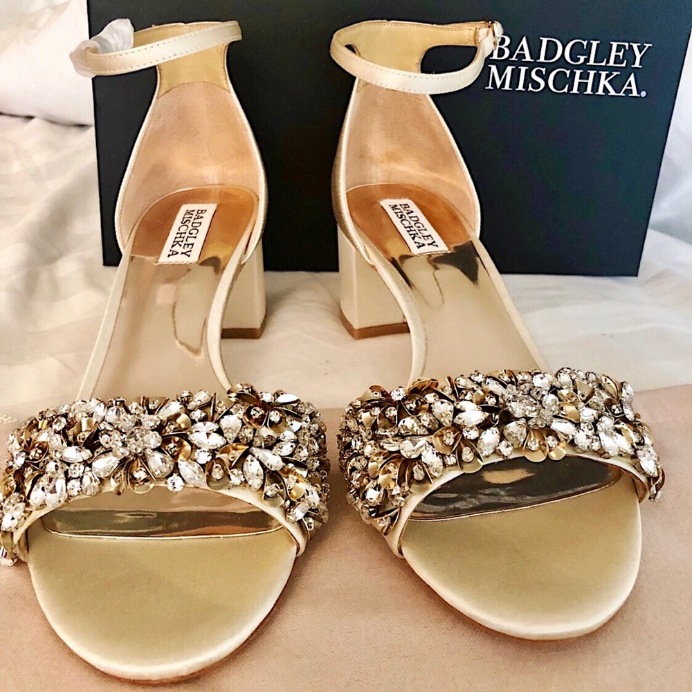 Badgley Mischka Vega Crystal Embellished Sandal